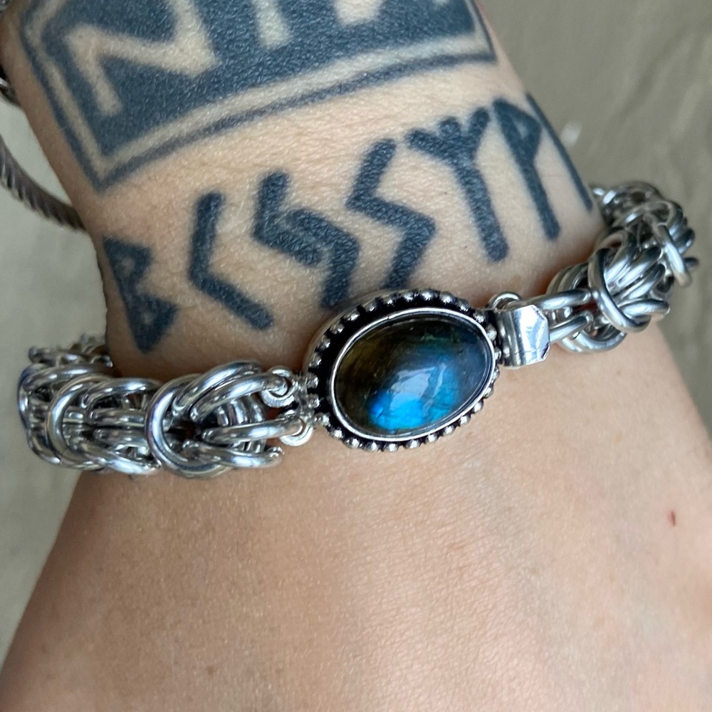 Labradorite maille bracelets 2 - Picture 15 of 16